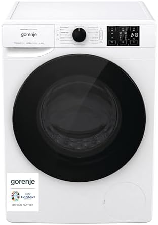 Gorenje W2NEI 14 APS Waschmaschine mit Dampffunktion, 10 kg Fassungsvermögen, Made in Europe, 16 Programme, SteamTech, AquaStop, Kindersicherung, StopAdd Go, Daunenwäsche, weiß