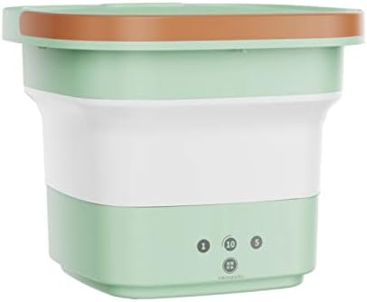 Faltbare Mini Waschmaschine, Mobile Tragbare Waschmaschine, Ultraschall Washing Machine Waschen für Unterwäsche Babykleidung Socken, Automatisches Wäschewanne für Reisen Camping, Unterwegs (Green)