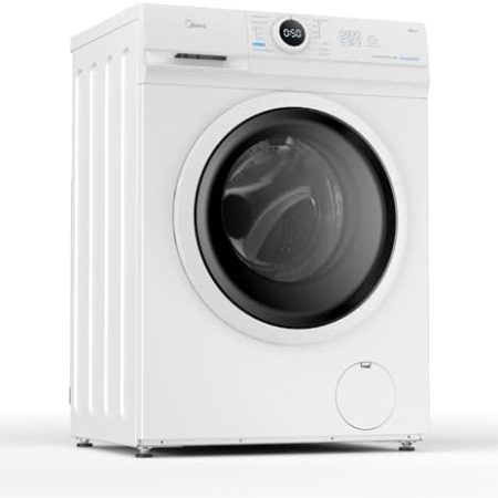 Midea MF10EW70B Waschmaschine / 7kg / 1400 U/Min/EEK A/Inverter Quattro Motor/Dampffunktion/Grosse Trommel/Nachlegefunktion/Kindersicherung/AquaStop, Weiß