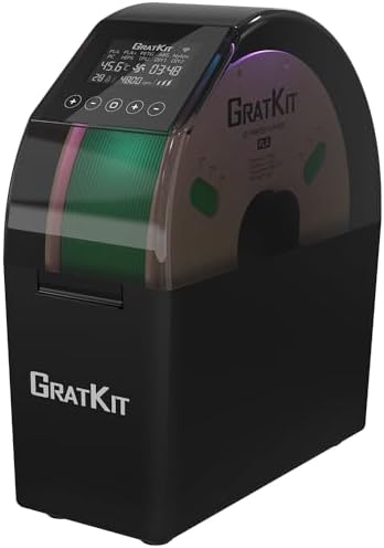 GratKit Firefly Filament Trockner Box, 3D Drucker Filament Dryer, Smartlife APP controll, Fan included for effective drying, Filament Trockenbox für PLA, PLA+, PETG, ABS, Nylon, TPU, PC, HIPS, Schwarz