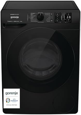 Gorenje WNFHEI 84 ADPSB Waschmaschine, 8kg, 1400 U/min, EEK A, Made in Europe,Inverter PowerDrive Motor, 16 Programme, Dampffunktion, AquaStop, Kindersicherung