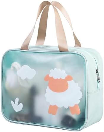 Ronoza Kosmetiktasche Transparent,Wasserdicht Waschtasche Damen,Süße Schafe Wash Bag Travel,Kulturbeutel Transparent,Durchsichtige Kosmetiktasche,Kulturbeutel Durchsichtig,Kosmetiktasche Durchsichtig