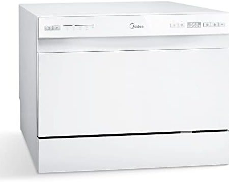 Midea ST 3.6F wi Tischgeschirrspüler, 6 Waschprogramme, Startzeitvorwahl, Extra Trockungs-Funktion, IOT-Steuerung, Mini Geschirrspüler, Ideal für Kleine Wohnungen, Weiß