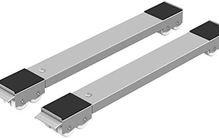 Ronlap 2er-Set moblies Waschmaschinen Untergestell Transportroller für Waschmaschine Kühlschrank 44cm-70,5cm, mit 24 Räder, Bremse, Tragfähigkeit bis zu 300 kg, Grau