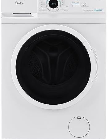 Midea MF100W70B-14A Waschmaschine /7kg / 1400 (U/min) /AquaStop/Nachlegefunktion/Eco-Wäsche/Unwuchtkontrolle/Mengenautomatik /15 Programme