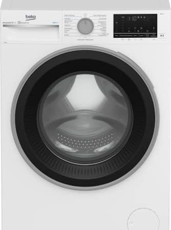 Beko B3WFT510413W b300 Waschmaschine, Waschvollautomat, 10 kg, SteamCure-Dampffunktion, AddXtra-Nachlegefunktion, Ironfast für leichteres Bügeln, Watersafe, AquaWave-Schontrommel, Weiß