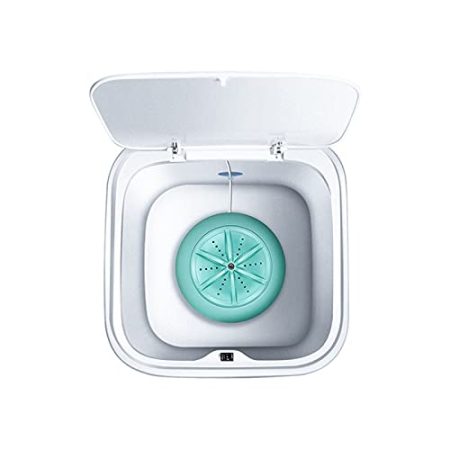 Koanhinn 10L Mute Mini Tragbare Desktop Wasch Ultraschall Wasch für Haushalts- und Wasser SpüLung, Blau