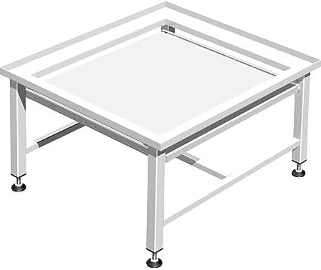 Waschmaschinensockel 30cm verstärkt mit Ablage, voll verschweißtes Stahlgestell dadurch extrem stabil, Füße umlaufend an den Stahlrahmen geschweißt, 20mm verstellbare Füße