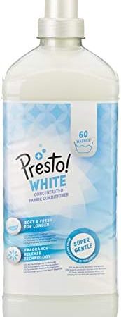 Amazon-Marke: Presto! Weichspüler, weiß, Frischeduft, 1.5 l, 360 Stück, 6 Packungen mit 60