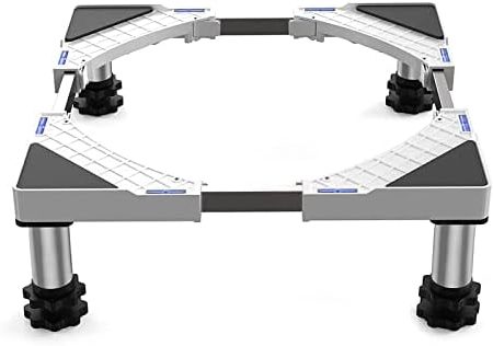 DEWEL Waschmaschinen Untergestell Verstellbare Waschmaschine Sockel für Waschmaschine,Trockner und Kühlschrank, Waschmaschinenuntergestell Bärenlast Max 250KG,Verstellbare Breite 45-65cm,Höhe 18–22cm