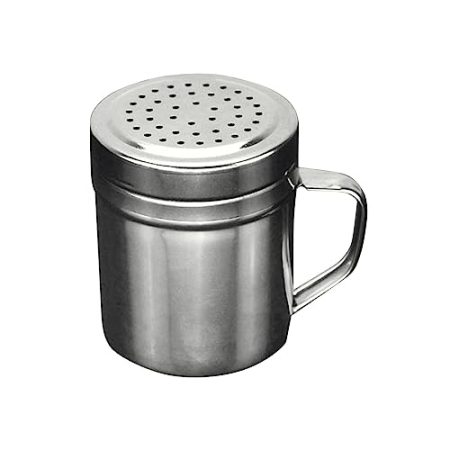 QUINTRA Edelstahl-Pulverstreuer mit und feinmaschigem Multifunktions-Pulversieb für Outdoor-BBQ-Gewürzflasche Kühlschrank Organizer Flaschen (Silver, One Size)