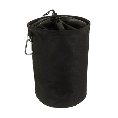 Wäscheklammer Beutel zum Aufhängen,für bis zu 150 Klammerbeutel Wäscheklammern, Wäscheklammerbeutel mit Zugkordelverschluss für Indoor Outdoor Organizer Lagerung verwenden (Black, One Size)