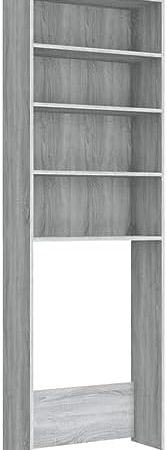 vidaXL Waschmaschinenschrank Grau Sonoma 64x24x190 cm