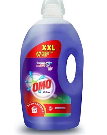 Omo Professional Color Waschmittel Flüssig - Hochwirksam gegen hartnäckige Flecken, Universelles Flüssigwaschmittel für Buntwäsche, 5L / 71 Wäschen