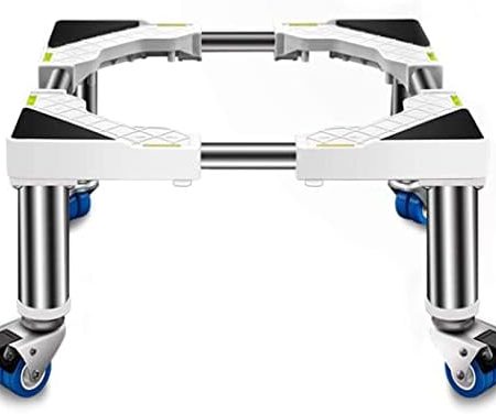 Waschmaschinen Untergestell Hochleistungswaschmaschinenstand beweglicher Kühlschrankbasis mit doppelten rotierenden Rädern 45-65 cm for Waschmaschinenentrockner und Kühlschrank Multifunktional Trockne