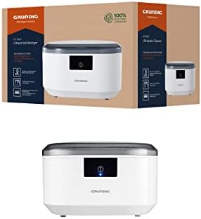 Grundig UC 5620 Ultraschallreiniger mit Timerfunktion, hocheffiziente Reinigung mit Ultraschall, 500 ml Wassertank, 50 Watt Leistung, gegen hartnäckige Verschmutzungen, integrierter Uhrenhalter, Weiß