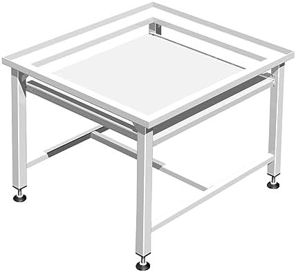 Metallbau Rüdiger Sent Waschmaschinensockel 40cm verstärkt mit Ablage, voll verschweißtes Stahlgestell dadurch extrem stabil, Füße umlaufend an den Stahlrahmen geschweißt, 20mm verstellbare Füße