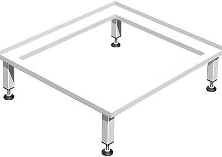 Metallbau Rüdiger Sent Waschmaschinensockel 12cm hoch, voll verschweißtes Stahlgestell dadurch extrem stabil, Füße umlaufend an den Stahlrahmen geschweißt, 20mm verstellbare Füße
