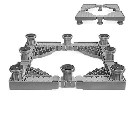 Waschmaschine Sockel,Max80Mm,Multifunktionsverstellbar,Universell Abnehmbar,Tragbarer Standfuß Mit Kühlregal Und Gefrierfach,Tragfähigkeit 300 Kg Widerstand Gegen Verformung/Schwarz / 8 Feet