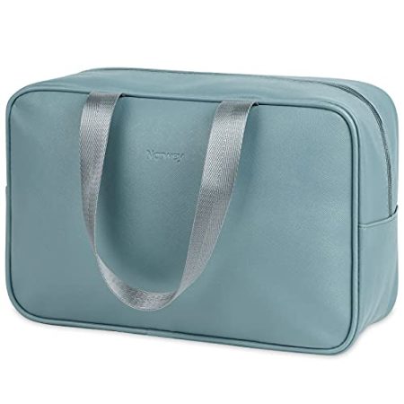 Volle Größe Kulturbeutel Große Kosmetiktasche Reise Make-up Taschen Organizer für Damen und Frauen (Graublau)