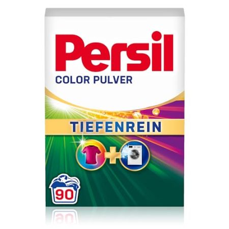 Persil Color Pulver Tiefenrein Waschmittel (90 Waschladungen), Colorwaschmittel für reine Wäsche und hygienische Frische für die Maschine, effektiv von 20 °C bis 60 °C