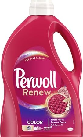 Perwoll Renew Color (52 Waschladungen), Color Waschmittel, Feinwaschmittel stärkt die Fasern und verbessert die Farbintensität, intensive Frische, Gel