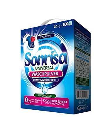 Sonrisa Universal 6,5 kg - 100 WL Deutsches Premium Professional Waschpulver Regular