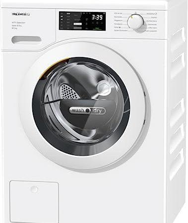 Miele WTD 163 WCS WT1 Waschtrockner – Mit Schontrommel, PerfectCare-Technologie, ProfiEco Motor und WLAN-Vernetzung – 8 kg waschen und 5 kg trocknen – Energieklasse D, Lotosweiß