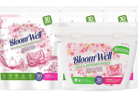 BloomWell Waschmittel Pod, Color Waschmaschinen Pods, Wäschepods Laundry Pods, Waschtabs Waschmittel Pods Angebot mit Intensivem Dufterlebnis (120 Waschladungen)