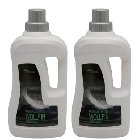 Hepp GmbH & Co KG – Wollfin green gras Flüssiges Feinwaschmittel-Konzentrat 6000 ml (2 x 3000 ml Henkelflasche) 228 WL