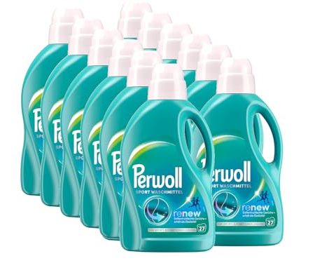 PERWOLL Sport Waschmittel 12x 27 WL (324 Waschladungen), Hygiene Waschmittel reinigt sanft, entfernt schlechte Gerüche & erhält die Elastizität, für Sport- und Funktionskleidung