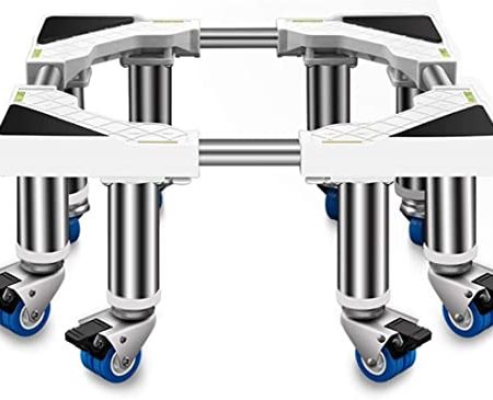 Waschmaschinen Untergestell Basis for Hochleistungswaschmaschinen mit Rädern Universal Trockner Kühlschrankschrank Multifunktional Kühlschrank beweglicher Trolley Teleskopkocher Regal 45-65 cm Bewegun