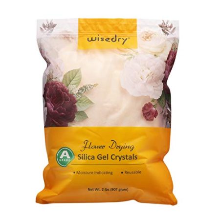 wisedry silicagel 2 LBS (0.9kg) Kieselgel zum Trocknen von Blumen, feinen Kristallen, Trockenmittel, wiederverwendbares Blumenschutzmittel – Farbanzeige