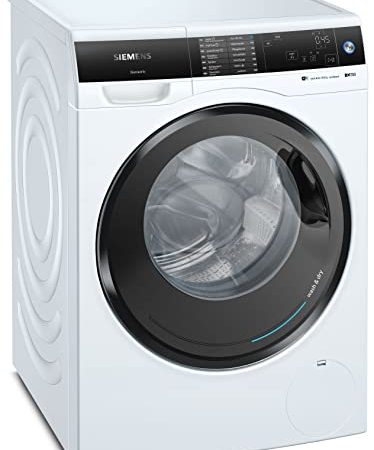 Siemens WD14U513 Waschtrockner iQ700, Frontlader mit 10/6kg Fassungsvermögen, 1400 UpM, HomeConnect, smartFinish, autoDry, speedPack XL, Weiß, 60cm