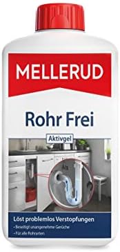 Mellerud Rohr Frei Aktivgel – Leistungsstarker Abflussreiniger gegen Verstopfungen und Gerüche für alle Rohrarten – 1 x 1 l