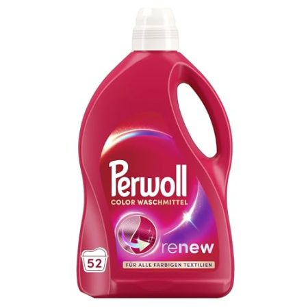 Perwoll Color Waschmittel (52 Waschladungen), Feinwaschmittel reinigt sanft und erneuert Farben und Fasern, für alle farbigen Textilien, Color Waschmittel mit Dreifach-Renew-Technologie