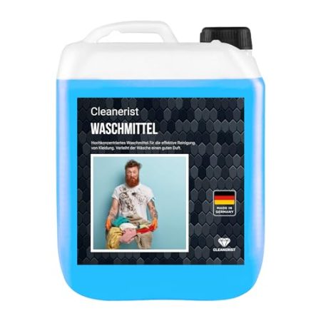 Cleanerist Flüssigwaschmittel Premium Waschmittel LIMITED EDITION SOMMERBRISE | 5 Liter Vollwaschmittel Grosspackung | bis zu 110 Waschladungen color weiß schwarz+Ausgießer