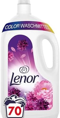 LENOR Color Flüssigwaschmittel Amethyst Blütentraum 70 Waschladungen, Tiefenreinheit auch bei Kaltwäsche & 3-mal länger anhaltende Frische