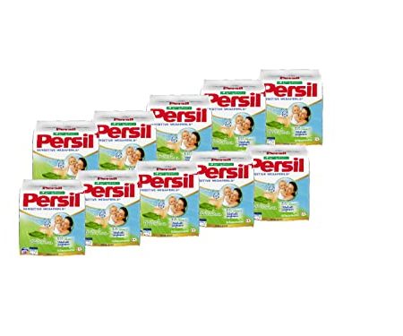 Persil Sensitive Megaperls 160 WL (10 x 16 Waschladungen), Waschmittel für Allergiker mit beruhigender Aloe vera für sensible Haut, effektiv von 20 °C bis 95 °C, ECARF-zertifiziert