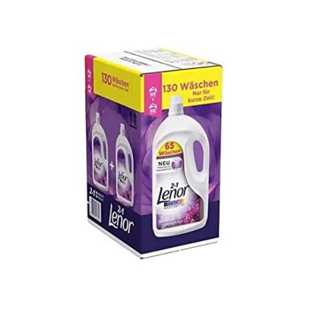 Lenor Waschmittel Flüssig, Flüssigwaschmittel, Color Waschmittel, 130 Waschladungen, Farbschutz, Amethyst Blütentraum, 2 x 3.575L