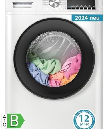 CHiQ CFL100-14586IM3XBW Waschmaschine Frontlader/ 10 kg/15 Min Schnellwasch/AI Smart Wash/Schlankes Design/Inverter-Motor/Dampffunktion/große Trommel/Kindersicherung/Weiß