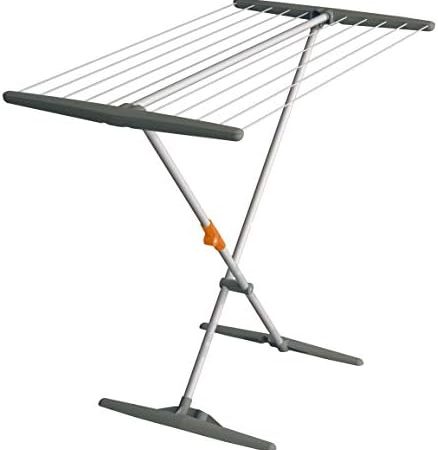 JUWEL Wäschetrockner Superdry Basic Obsidian Grey (Standtrockner klappbar, Trockner für Bad + Balkon, Trockenlänge 11 m, Wäscheständer mit Twaron-Wäscheleinen) 40805