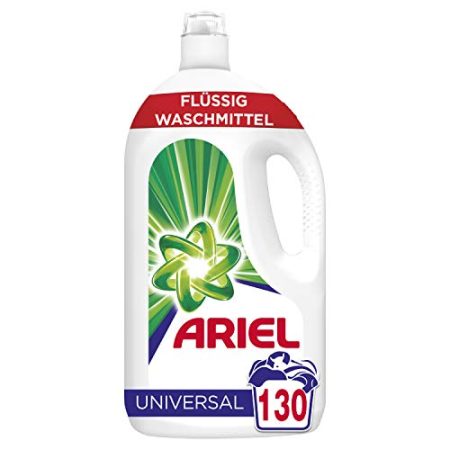 Ariel Waschmittel Flüssig, Flüssigwaschmittel Universal, Strahlend Rein, 130 Waschladungen (2 x 3.575 L)