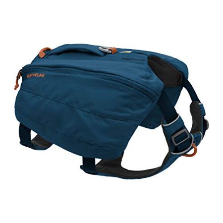 RUFFWEAR Hunderucksack, Bequeme Satteltasche für Tageswanderungen und Längeres Tragen, Für Große bis Sehr Große Hunderassen, Front Range Day Pack, Farbe Blue Moon, Größe L/XL