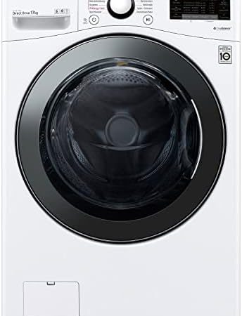 LG F11WM17TS2, Frontlader-Waschmaschine 17 kg, Klasse E, 1.100 U./Min., 70x77x99 cm, Turbowash 59 Minuten, 6 Motion DirectDrive, Wi-Fi, Weiß mit Chrom-Bullaugenring