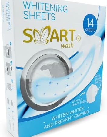 SMART Wash Aktiv-Weiß Tücher, für weiße Wäsche, gegen Vergrauungen, langanhaltendes, strahlendes Weiß, sicher für alle Arten von Textilien (1 x 14 Stück)