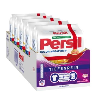 Persil Color Megaperls (5 x 16 Waschladungen), Colorwaschmittel mit Tiefenrein Technologie, Waschmittel für reine Wäsche & hygienische Frische für die Maschine, 20 °C bis 60 °C