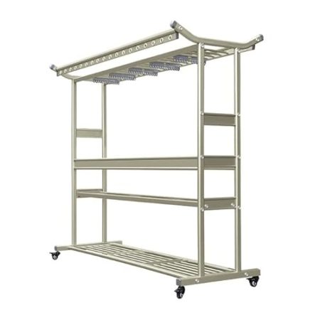 Wäscheständer/Wäschetrockner Extra großer und strapazierfähiger Wäschetrockner mit Rädern, vielseitige freistehende Wäschetrocknerstation, abnehmbare Wäschetrockner Clothes Drying Rack ( Size : E )