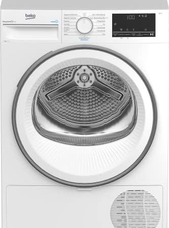 Beko B3T41239 Wäschetrockner 7KG, Frontlader Wärmepumpentrockner, Allergikergeeignet, 15 Programme, Dampffunktion, Extra schlank (54,3cm tief), Multifunktionsdisplay, Schontrommel, Weiß