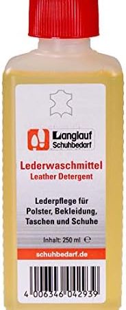 Lederwaschmittel Lammfellwaschmittel | 250ml Flasche für viele Wäschen | Ledershampoo Hand & Maschinenwäsche | Lambskin Leather Detergent - von Langlauf Schuhbedarf®